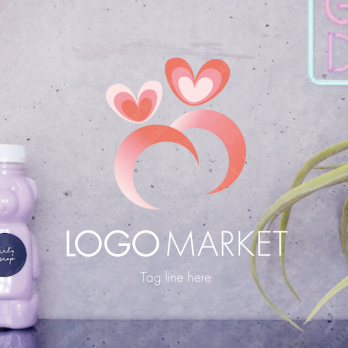 ハートと人と安心のロゴ