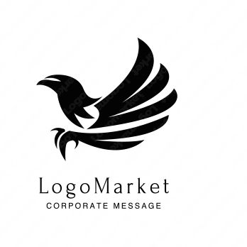 鷹・鷲と翼・羽と上昇のロゴ