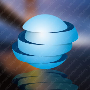 球と切と重なりのロゴ