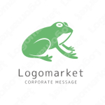 蛙とキャラクターと親しみのロゴ