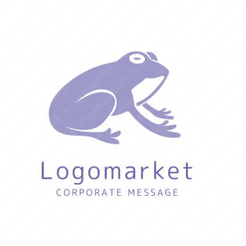 蛙とキャラクターと親しみのロゴ