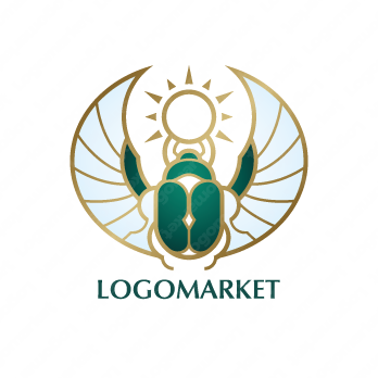 フンコロガシとコガネムシと再生のロゴ