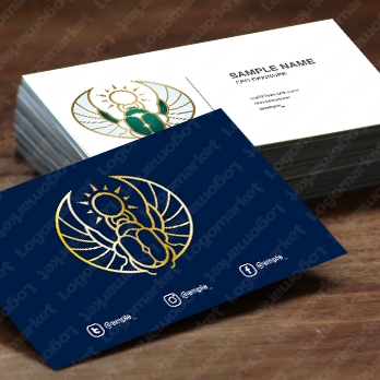 フンコロガシとコガネムシと再生のロゴ