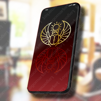 フンコロガシとコガネムシと再生のロゴ