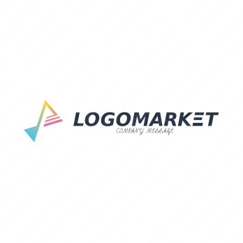 音符とカラフルとミュージックのロゴ