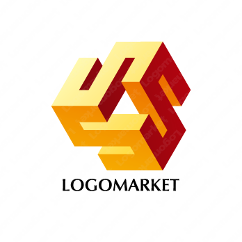 Sとキューブと3Dのロゴ