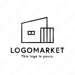 平屋と一軒家とミニマルのロゴ