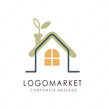 ハウスと自然と温もりのロゴ