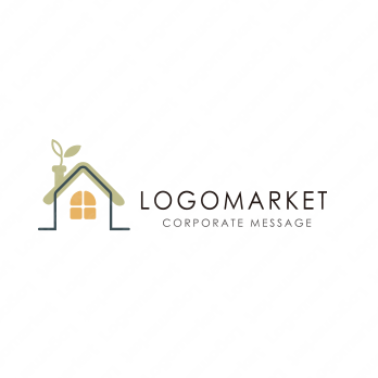 ハウスと自然と温もりのロゴ