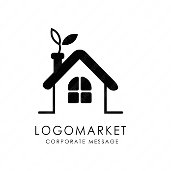 ハウスと自然と温もりのロゴ