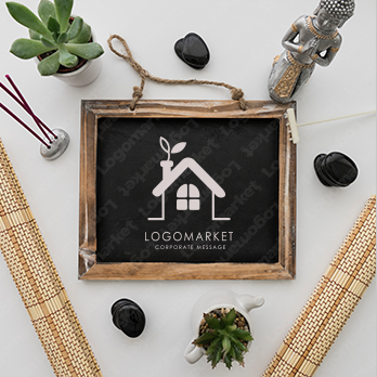 ハウスと自然と温もりのロゴ