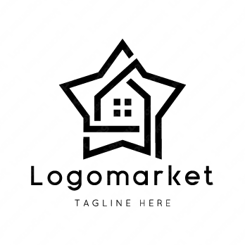家と星と光のロゴ