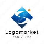 Sと球体と菱形のロゴ