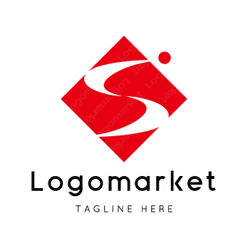 Sと球体と菱形のロゴ