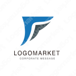 羽・翼と飛躍とシンプルのロゴ