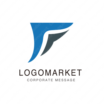 羽・翼と飛躍とシンプルのロゴ
