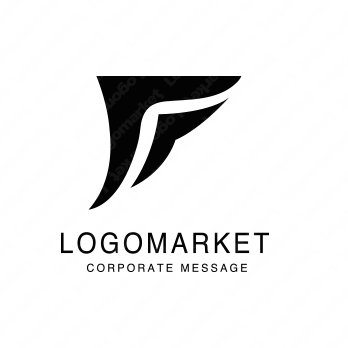 羽・翼と飛躍とシンプルのロゴ