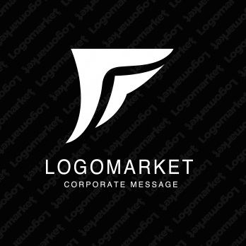 羽・翼と飛躍とシンプルのロゴ