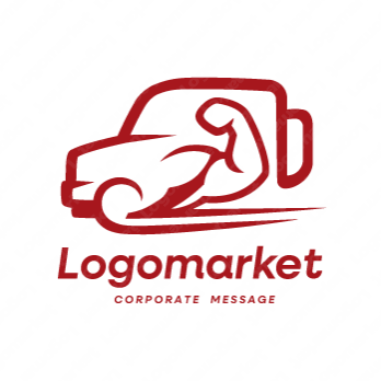 スピードと力強さと信頼のロゴ