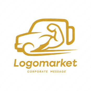 スピードと力強さと信頼のロゴ