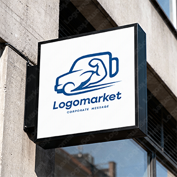 スピードと力強さと信頼のロゴ