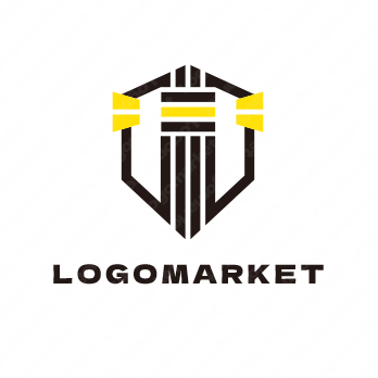 灯台と監視とセキュリティーのロゴ