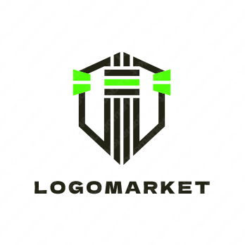 灯台と監視とセキュリティーのロゴ