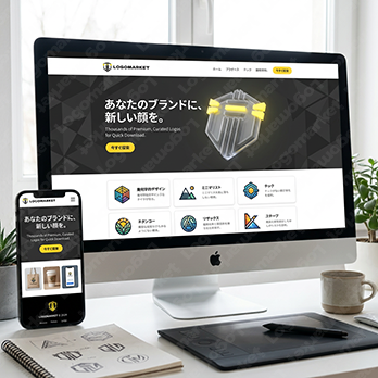 灯台と監視とセキュリティーのロゴ