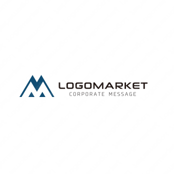 山と壮大と自然のロゴ