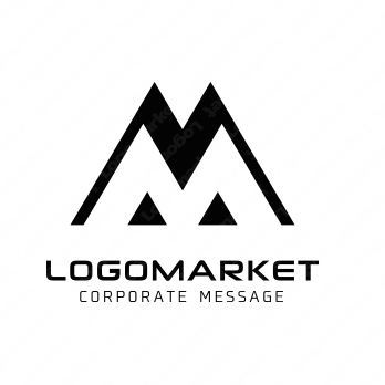 山と壮大と自然のロゴ