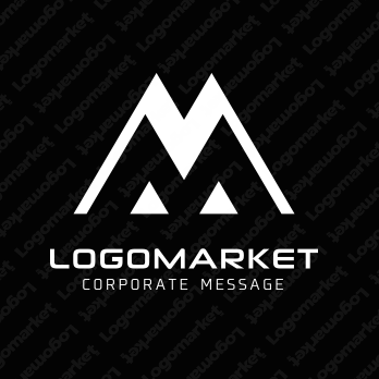 山と壮大と自然のロゴ