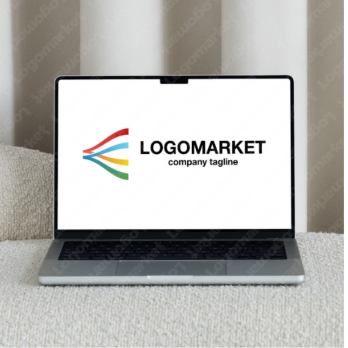 旗とひらがなと頭文字のロゴ