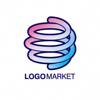 螺旋と渦とバネのロゴ