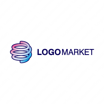 螺旋と渦とバネのロゴ