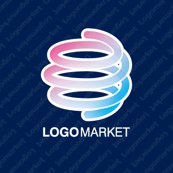 螺旋と渦とバネのロゴ