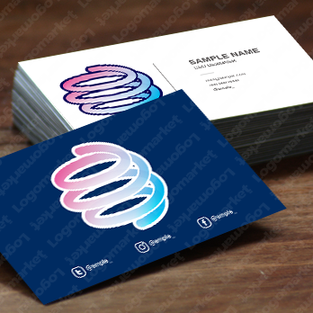 螺旋と渦とバネのロゴ