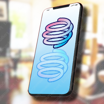 螺旋と渦とバネのロゴ