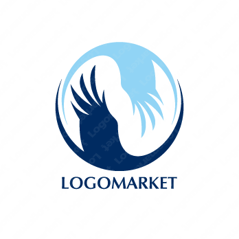 鳥と翼と鷹のロゴ