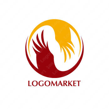 鳥と翼と鷹のロゴ