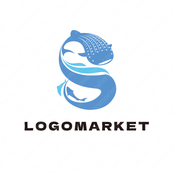 ジンベイザメとSと海のロゴ