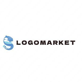 ジンベイザメとSと海のロゴ