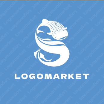 ジンベイザメとSと海のロゴ