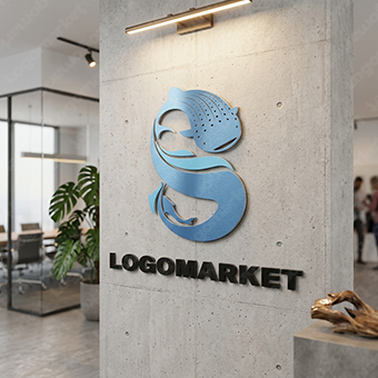 ジンベイザメとSと海のロゴ