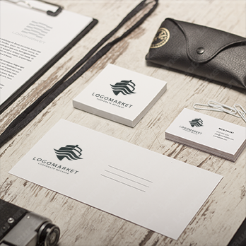 海と波と航海のロゴ