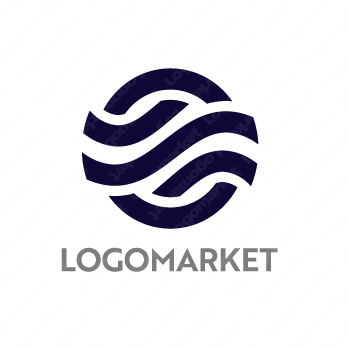 太陽と波と繋がりのロゴ