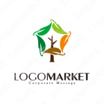 木とリラックスと四季のロゴ