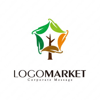 木とリラックスと四季のロゴ