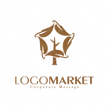 木とリラックスと四季のロゴ