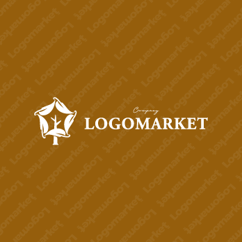 木とリラックスと四季のロゴ