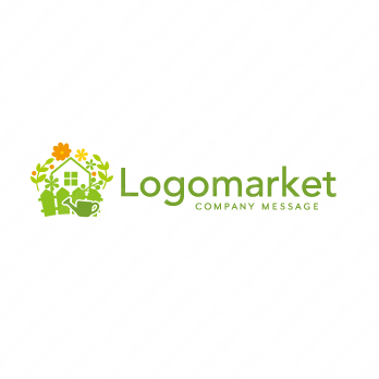 家と華やかと健康のロゴ